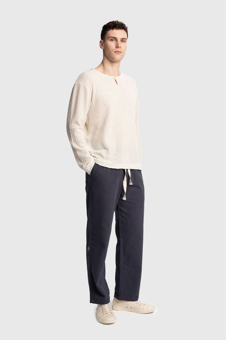 Rechtafstaande Broek met Touwtjes in de Taille - Image 3