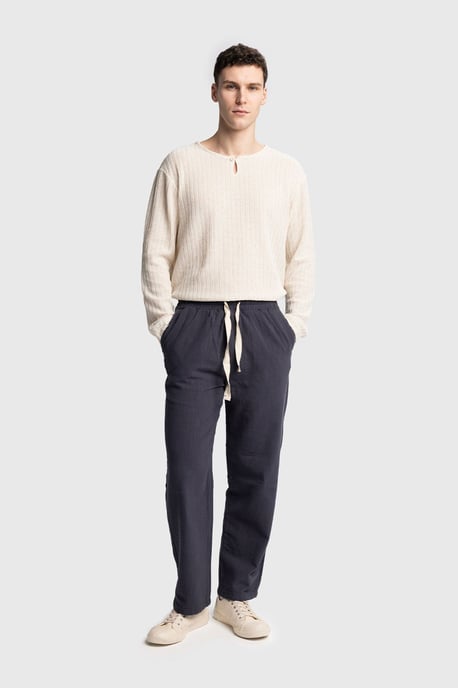 Rechtafstaande Broek met Touwtjes in de Taille - Image 4