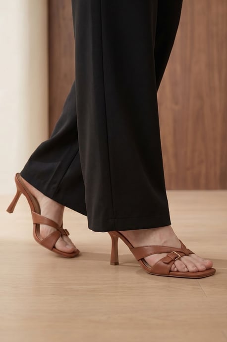 Hoge Taille Wijde Pijpen Crêpe Broek - Image 4