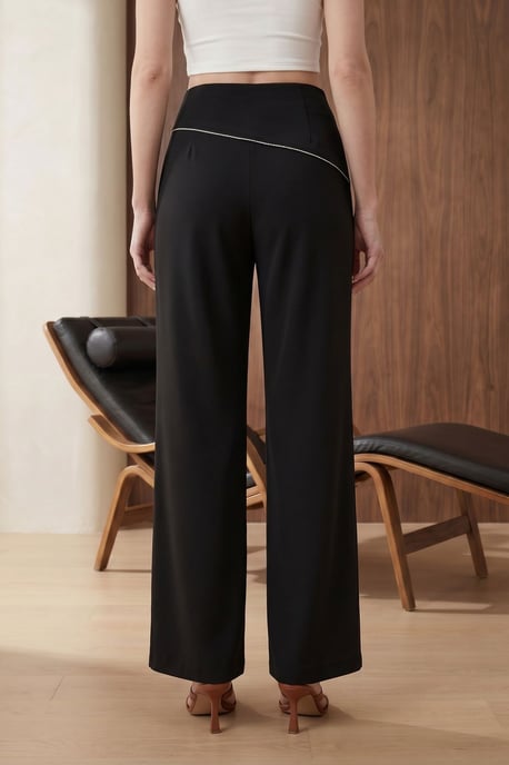 Hoge Taille Wijde Pijpen Crêpe Broek - Image 6