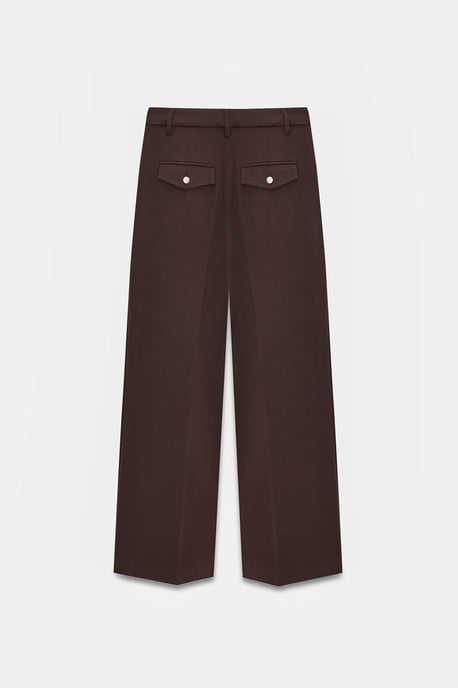 Vrouwen Hoge Taille Wijde Pijpen Crêpe Broek - Image 6