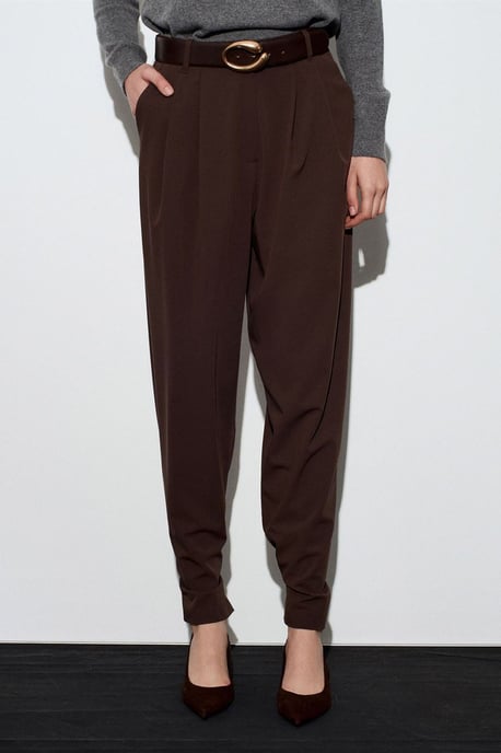 Dames Hoge Taille Wijde Pijpen Crepe Broek - Image 4