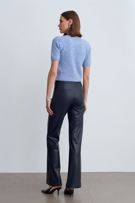 Dames Neplederen Flared Broek - Image 3