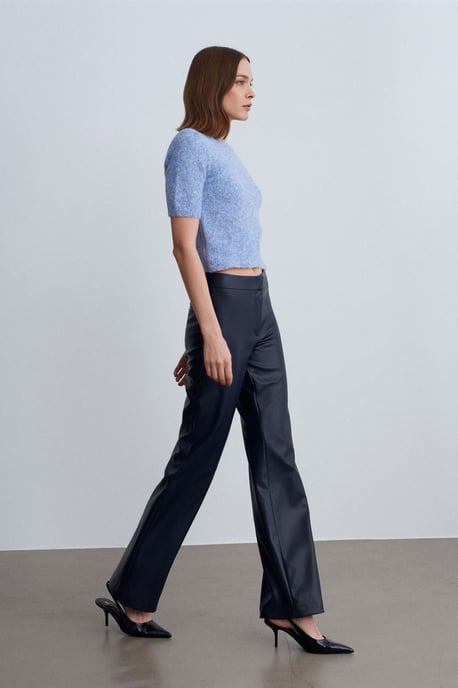 Dames Neplederen Flared Broek - Image 5