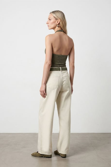 Middenhoge Wijde Pantalon met Plooien - Image 2