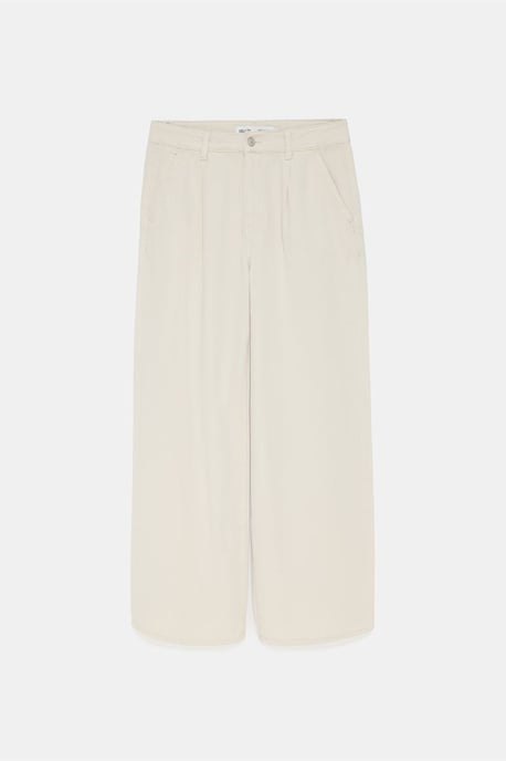 Middenhoge Wijde Pantalon met Plooien - Image 5