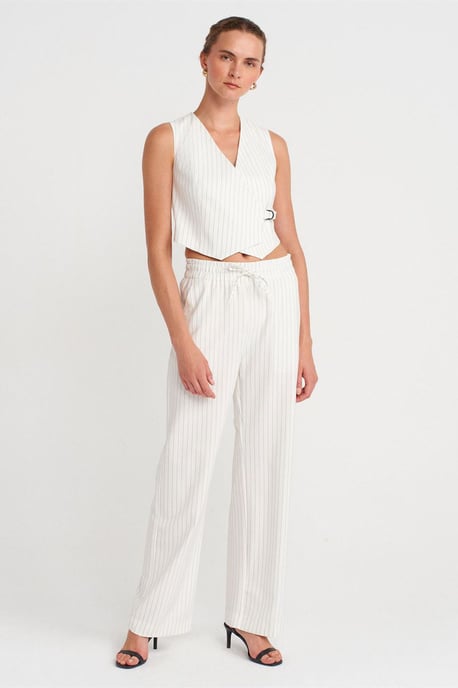Dames Rechte Gestreepte Broek - Image 1