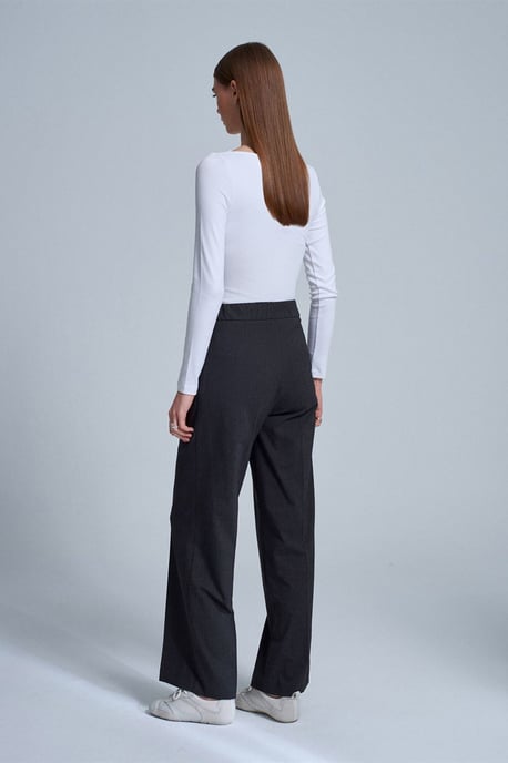 Wijde-pijp Crepe Trousers met Touwtjes - Image 3