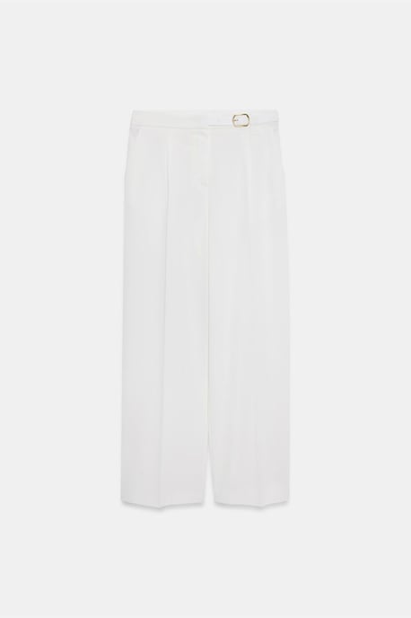 Brede-pijpen Geknoopte Crêpe Broek - Image 5