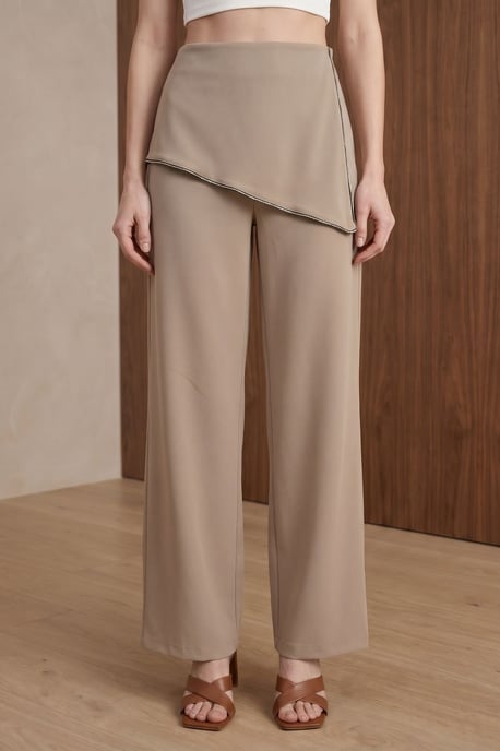 Hoge Taille Wijde Crepe Broek - Image 2