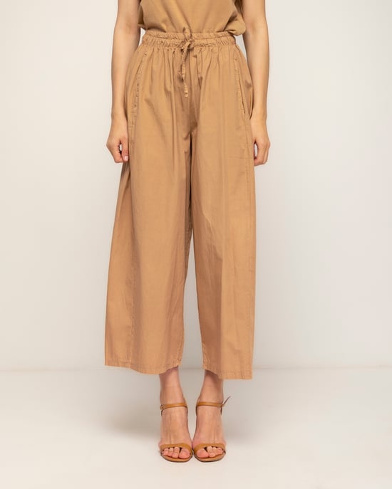 Rechte broek met zakken en elastische taille - Image 2