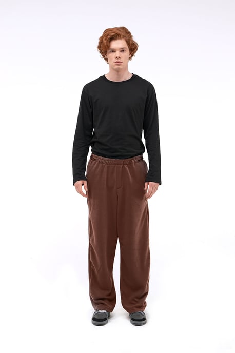 Heren Relaxed Fit Wijde Pijpen Instapbroek - Image 1