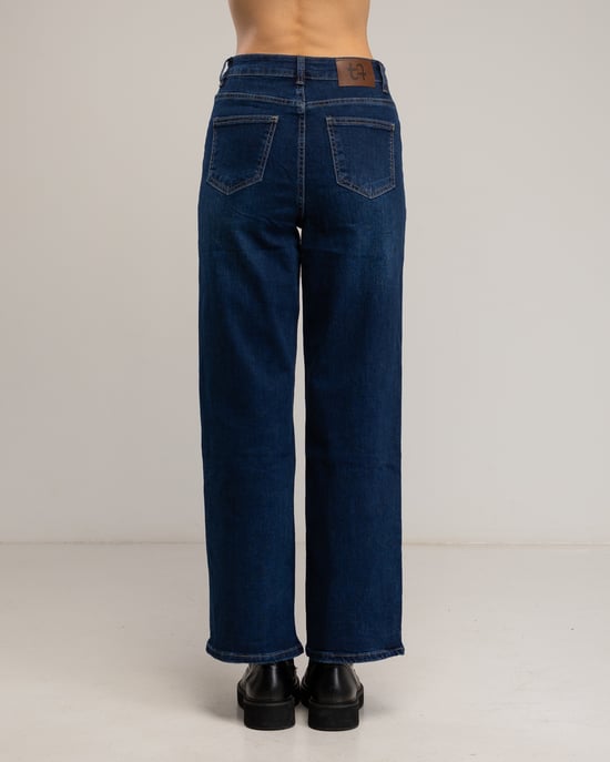 Basic wide leg jeans met een hoge taille. - Image 3