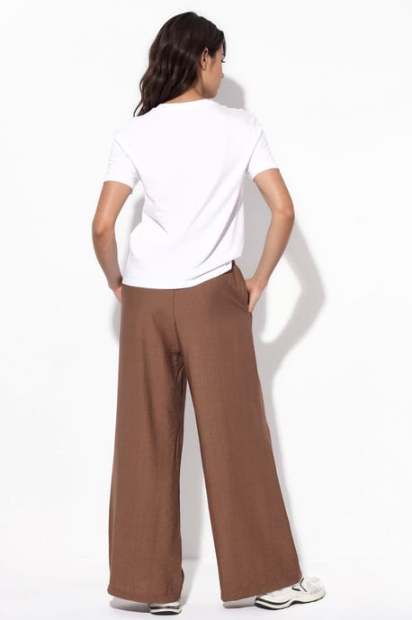 Wijde Pantalon met Elastische Taille en Zakjes - Image 3
