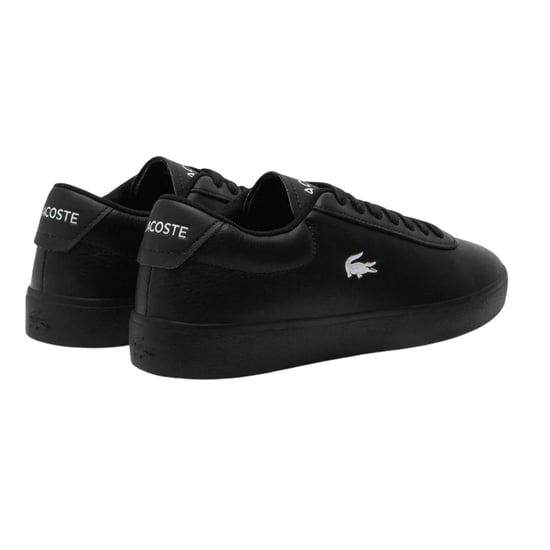 Lacoste Heren Baseshot Evo platte sneakers van krokodillenleer (Zwart) - Image 2
