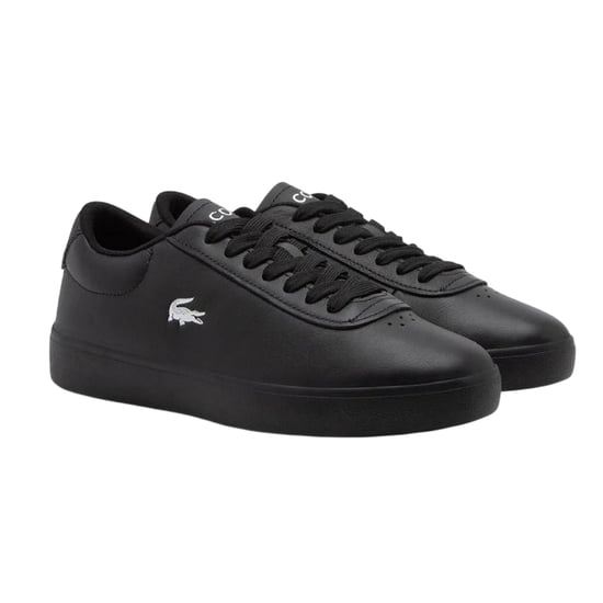 Lacoste Heren Baseshot Evo platte sneakers van krokodillenleer (Zwart) - Image 3