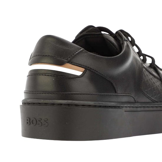 Boss Heren Gary Leren Platte Trainers (Zwart) - Image 5