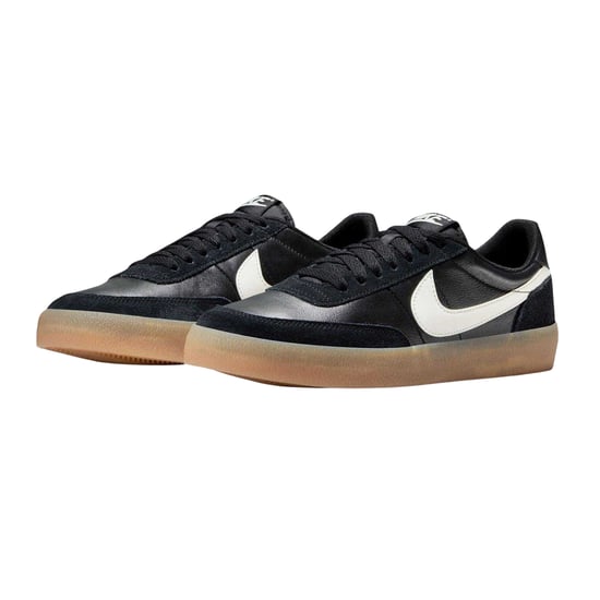 Nike Dames/Dames Leren Platte Trainers (Zwart/Gum) - Image 1