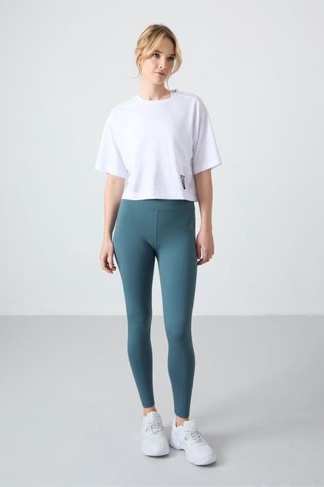 Hoge Taille Katoenen Elastanen Leggings - Image 1
