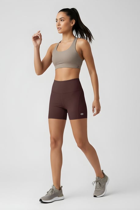 Korte Hoge Taille Slim-fit Leggings Met Ceintuur - Image 3