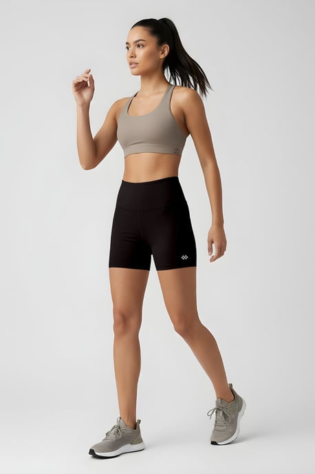 Korte Hoge Taille Slim-fit Leggings Met Riem - Image 3
