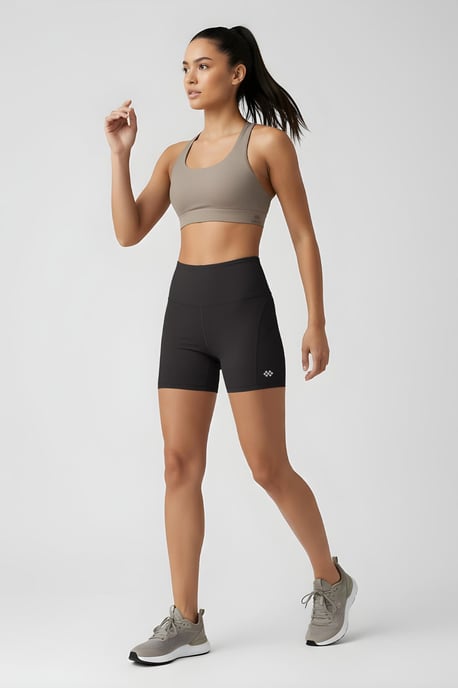 Korte Hoge Taille Slim-fit Leggings Met Riem - Image 3