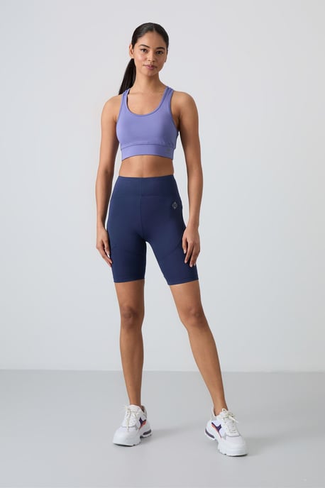 Korte Hoge Taille Gebreide Leggings - Image 1