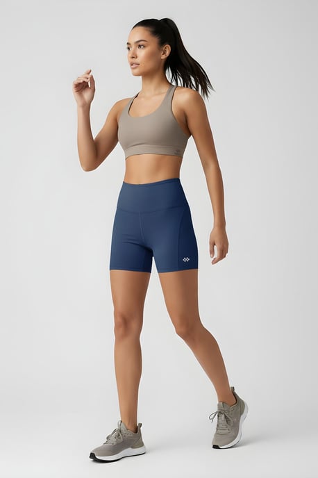 Korte Hoog-getailleerde Slim-fit Leggings Met Riem - Image 3