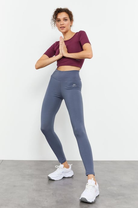 Hoge Taille Katoenen Elastaan Leggings - Image 1