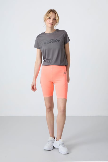 Korte Hoge Taille Gebreide Leggings - Image 2