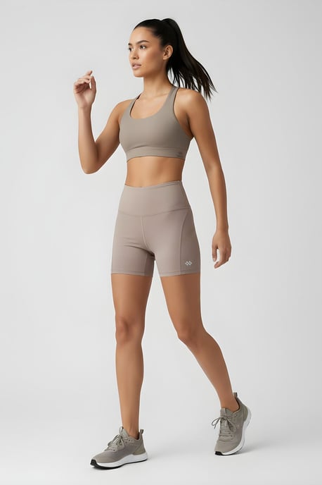 Korte Hoge taille Slim-fit Leggings met Ceintuur - Image 1