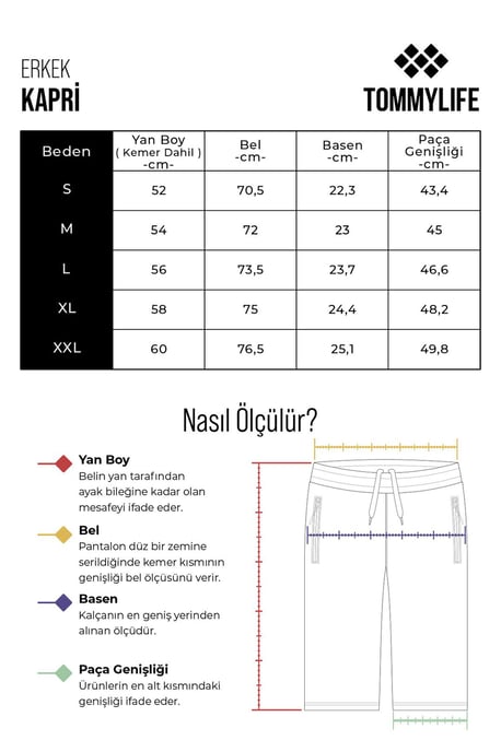 Heren Midden taille Wijd-pijpen Capri Shorts - Image 6