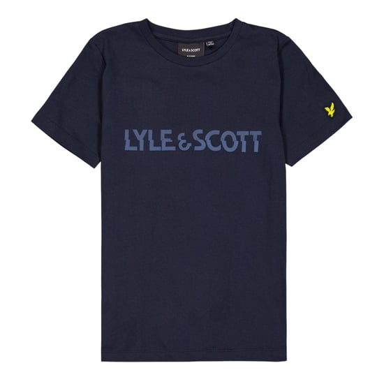 Lyle & Scott Katoenen T-shirt met kinderlogo (Donkere marine) - Image 1