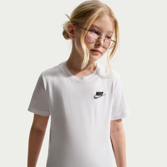 Nike Kinderen Futura Klassiek Logo Regular T-shirt (Wit/zwart) - Image 1