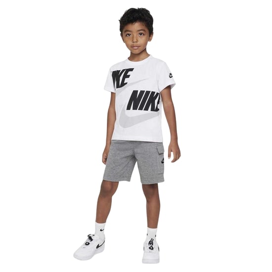 Nike Childrens/Kids Wordmark T-Shirt & Shorts Set (Carbon Heather) - Image 3