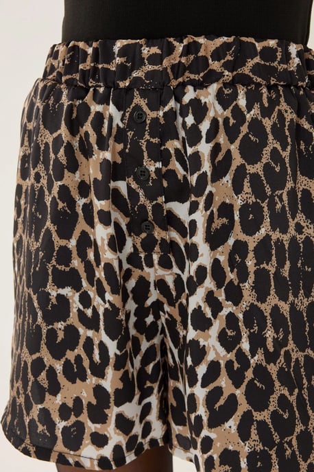 Hoge Taille Luipaardprint Mini Shorts - Image 5