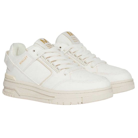 Mallet Dames/Dames Compton Leather Low Cut Chunky Flat Trainers (Gebroken wit) - Image 3