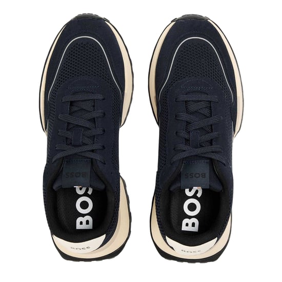 Boss Heren Jonah Suède Trainers (Donkerblauw) - Image 3