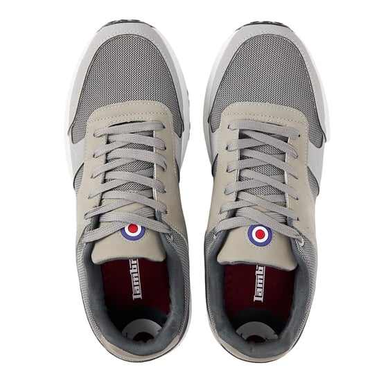 Lambretta Heren Echo 2 Sailor Mesh Laaggesneden Platte Trainers (Lichtgrijs) - Image 4