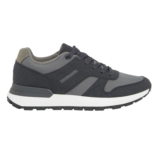 Lambretta Heren Echo 2 Sailor Mesh Laaggesneden Platte Trainers (Marine/Grijs) - Image 1