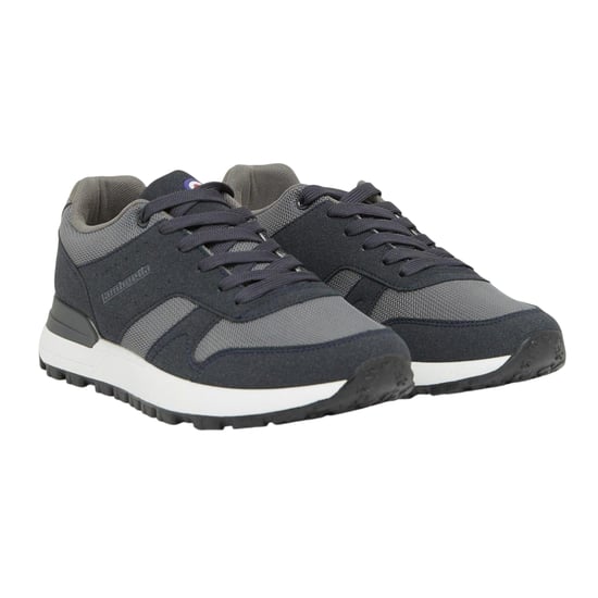 Lambretta Heren Echo 2 Sailor Mesh Laaggesneden Platte Trainers (Marine/Grijs) - Image 3