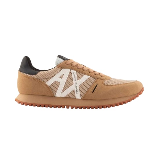 Armani Exchange Heren AX Suède Trainers (Tan) - Image 1