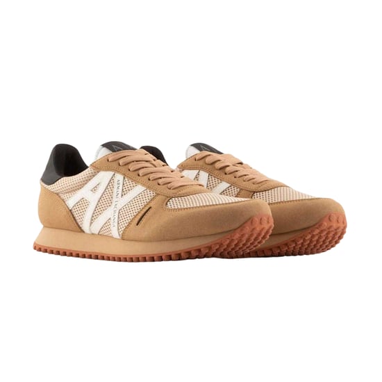 Armani Exchange Heren AX Suède Trainers (Tan) - Image 3