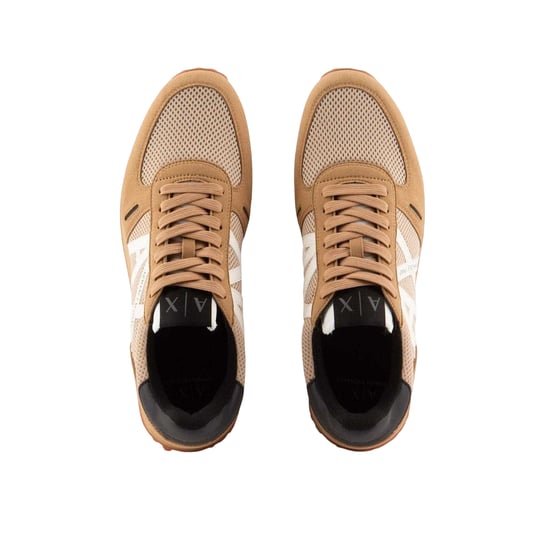 Armani Exchange Heren AX Suède Trainers (Tan) - Image 4