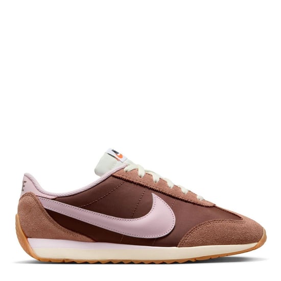 Nike Dames/Dames Waffle Debut Suede Wedge Trainers (Bruin/roze) - Image 1