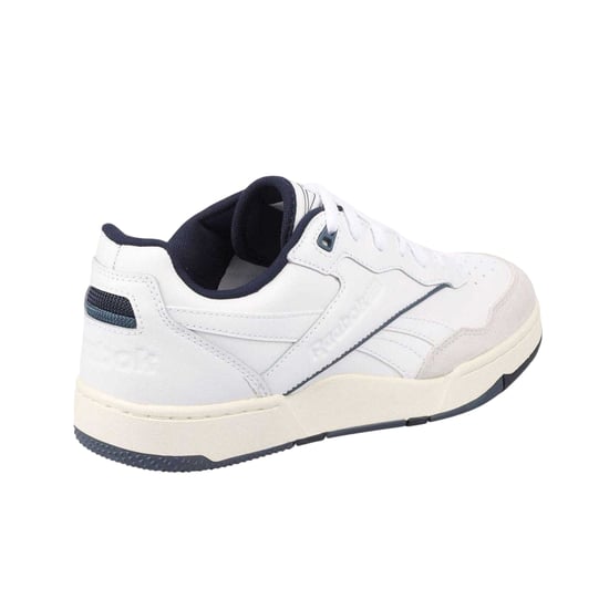 Reebok Heren BB 4000 II Leren Trainers (Wit, Marine) - Image 2