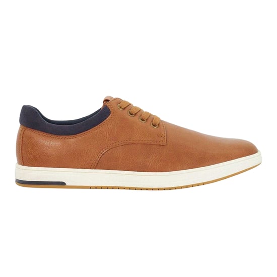 Dune London Heren Tamsen Lace Up Flat Trainers (Tan) - Image 3