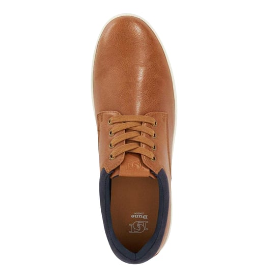 Dune London Heren Tamsen Lace Up Flat Trainers (Tan) - Image 4