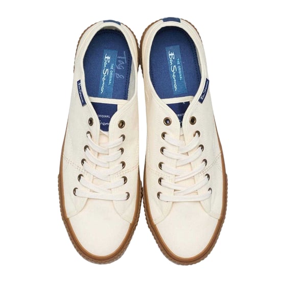 Ben Sherman Canvey canvas sneakers voor heren (Gebroken wit) - Image 3