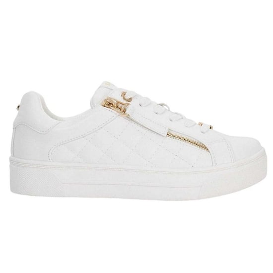 Dune London Dames/Dames Eisel Quilted Side Zip Flatform Trainers (Wit) - Image 3